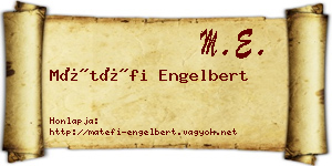 Mátéfi Engelbert névjegykártya